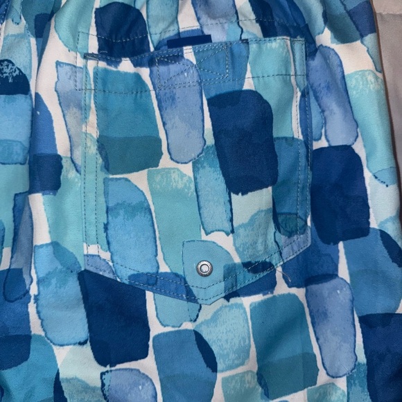 Nautica Blue Mosaic Men's Swim Trunks Size Medium - Picture 3 of 4